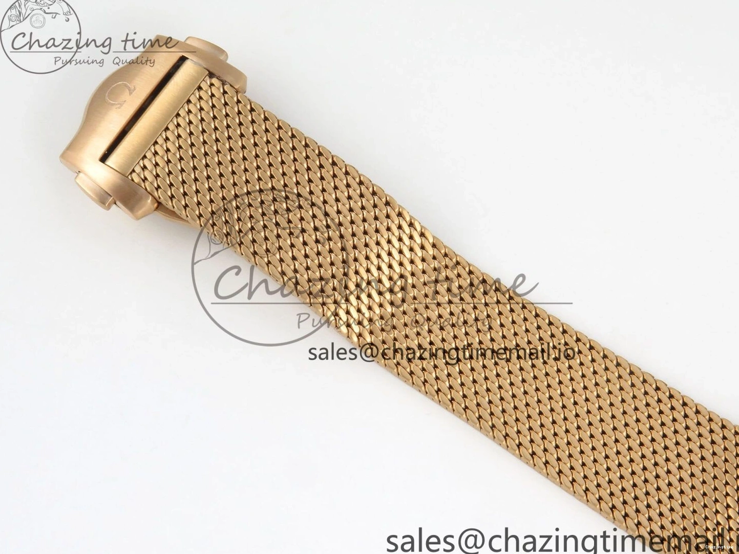 0510 Stylish Seamaster 300M Diver Rose Gold VSF 1:1 Best Edition Black Dial on Mesh Bracelet A 7662